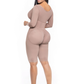 Faja Postquirúrgica de Cuerpo Completo Etapa 1 con Mangas y Soporte de Busto