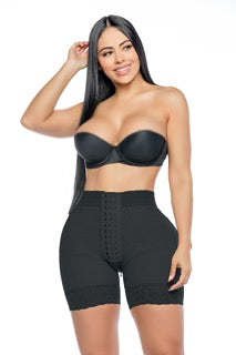 Faja reductora de cintura alta con 4 varillas de acero 7112 | Faja moldeadora de reloj de arena | Cintura alta y realce de glúteos