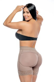 Faja reductora de cintura alta con 4 varillas de acero 7112 | Faja moldeadora de reloj de arena | Cintura alta y realce de glúteos