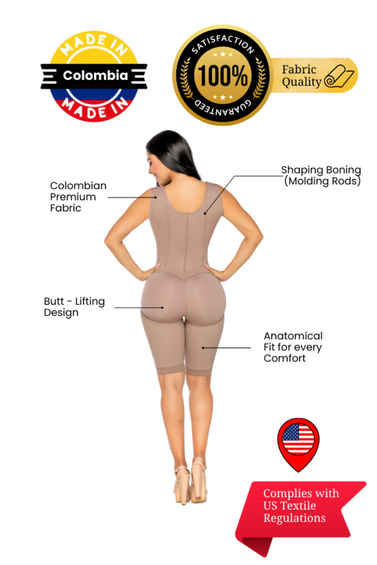 Faja 7153 Reductora Levantacola | Faja Moldeadora con 7 Varillas y Realce Natural