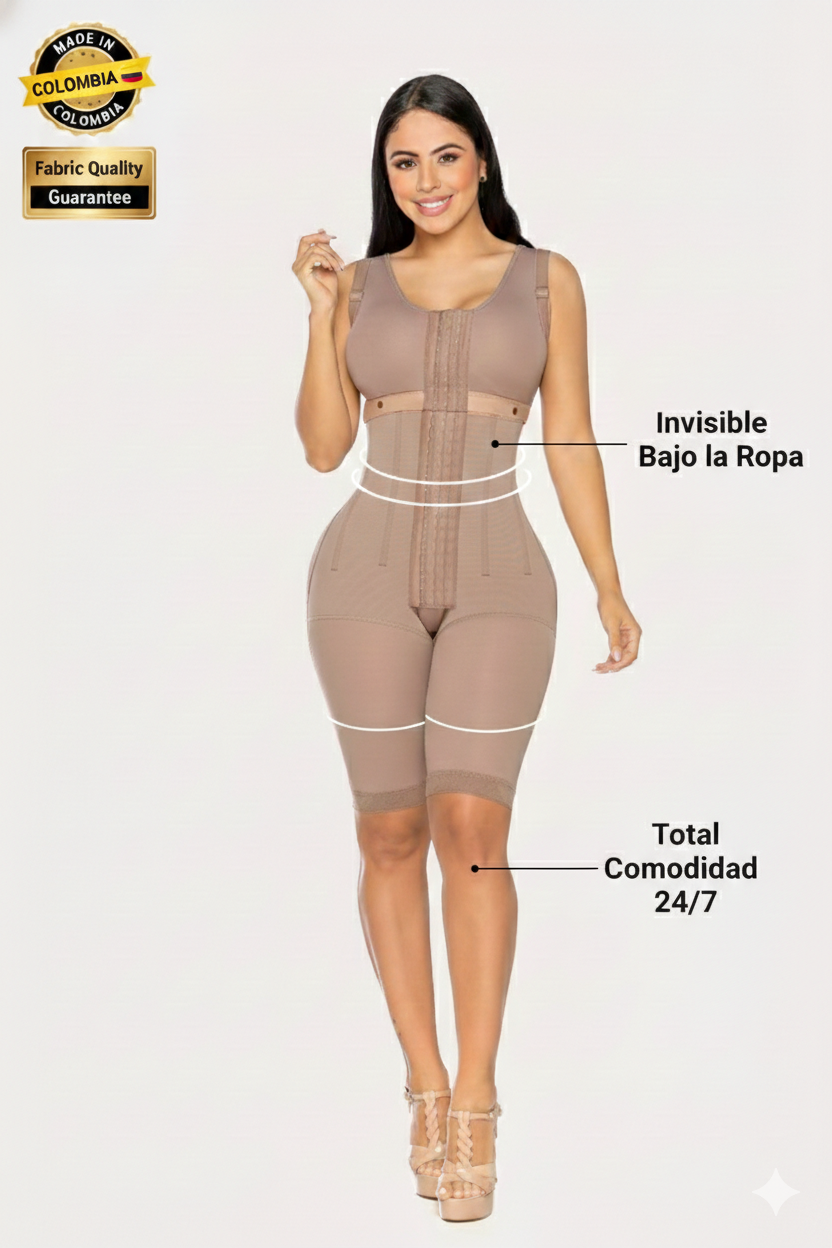 Full Body Shapewear 7155 with Bra | Butt-Lifting Long Shaper with 7 Steel Bones