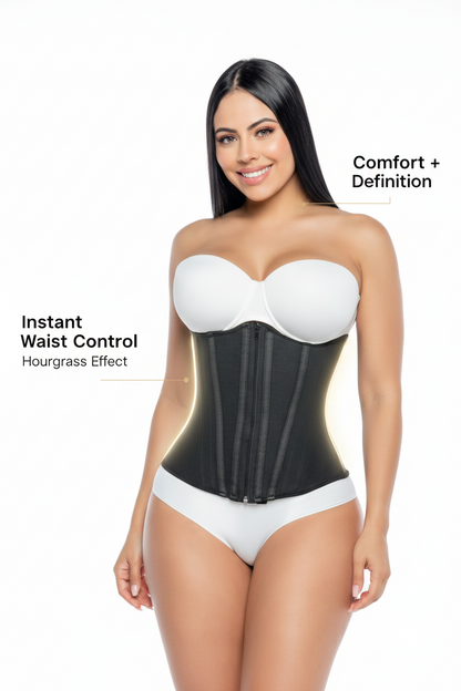 Faja reductora de cintura 830 con forma de reloj de arena | Faja de compresión firme con 14 varillas de acero