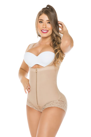 Salome 412- Strapless Cachetero Bodysuit With Silicone Lace